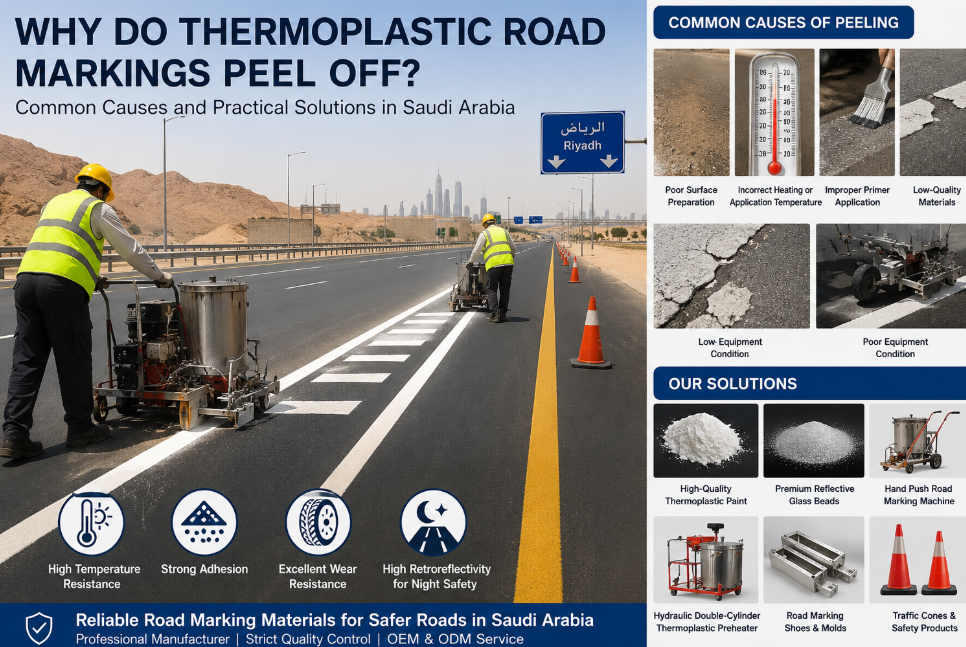 Neueste Unternehmensblogs über Warum lösen sich thermoplastische Fahrbahnmarkierungen in Saudi-Arabien ab? Häufige Ursachen und praktische Lösungen