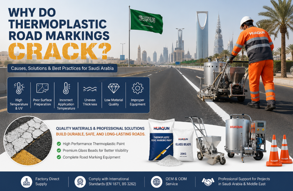 Neueste Unternehmensblogs über Warum reißen thermoplastische Fahrbahnmarkierungen? Ursachen, Lösungen und Best Practices für Saudi-Arabien