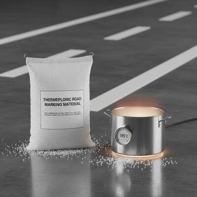 kaufen Thermoplastische Straßenmarkierungsfarbe mit hoher Temperaturerwärmung 180°C-200°C, 20% Glasperlen zur Reflexionsfähigkeit und starker Haftung auf Asphalt und Beton Online-Herstellung
