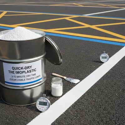 kaufen Thermoplastischer Fahrbahnmarkierungsfarbe mit 3-10 Minuten Trocknungszeit, hoher retroreflektierender Glasperlenmischung und starker Haftung auf Asphalt und Beton Online-Herstellung