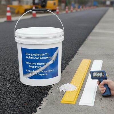 kaufen Reflektierende Thermoplastische Fahrbahnfarbe mit starker Haftung auf Asphalt und Beton und hoch retroreflektierenden Glasperlenmischung, anwendbar bei 180~220°C Online-Herstellung