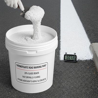 kaufen Thermoplastische Straßenmarkierungsfarbe mit 20% Glaskugeln für schnelles Trocknen (3-10 Minuten) und starke Haftung auf Asphalt und Beton Online-Herstellung