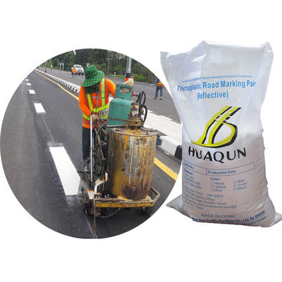 Benutzerdefinierte Straßenfarbe mit weißen Linienfarben, Fußbodenfarbenpulver mit 5% vorgemischten Glasperlen