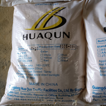 White and Yellow Reflective Thermoplastic Road Marking Materials for Road Marking